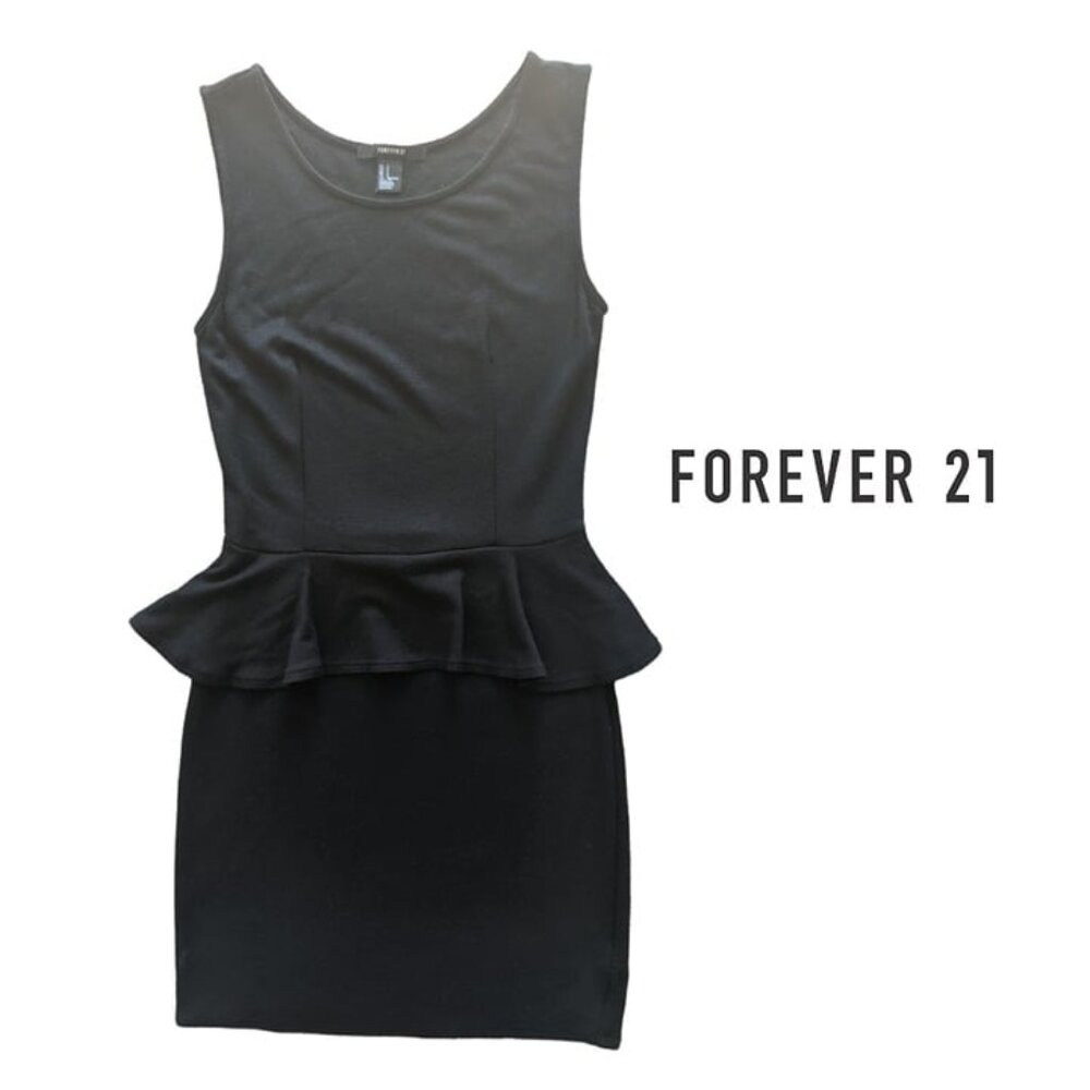 FOREVER 21 Black Mini Dress Size S Excellent Condition